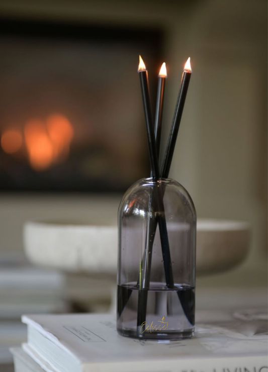 Infinity Kerze Rauchglas Schwarz