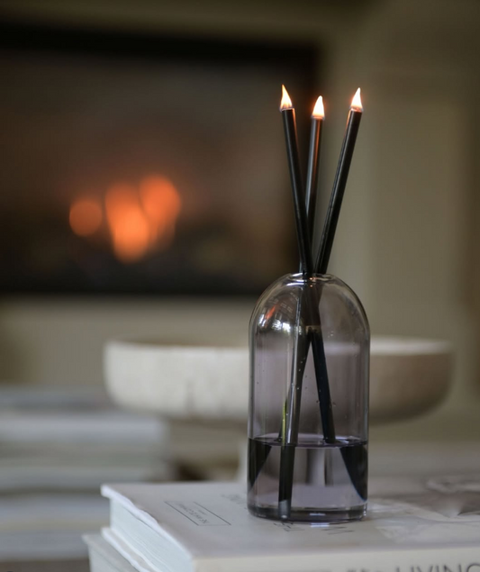 Infinity Kerze Rauchglas Gold